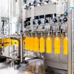 Orange juice bottling line