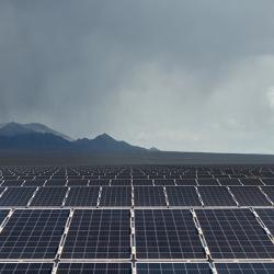 Solar power station in Gobi desert