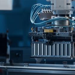 Li-ion battery manufacturing robot arm