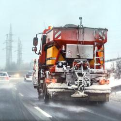 Highway maintenance truck