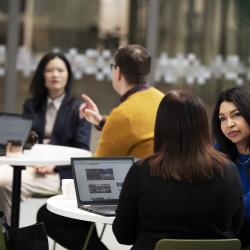 people networking at event