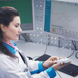 viewLinc and data logger in calibration laboratory