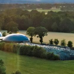 biogasplant  and fields