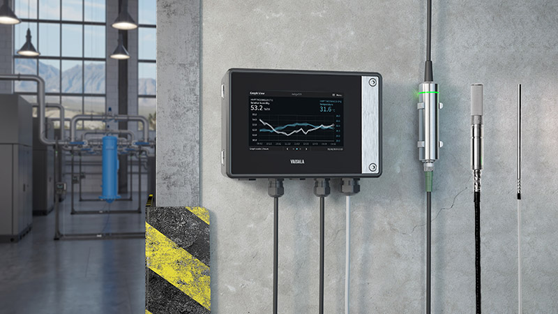 Indigo520 Transmitter wall installation in an industrial setting