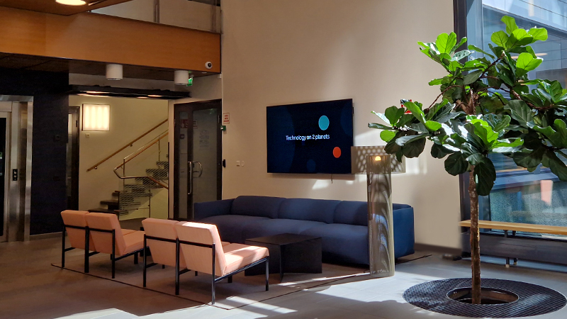 Vantaa office lobby Vantaa office lobby